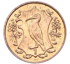 1 пенни 1984 года Остров Мэн «500 лет Геральдической палате» — Фото №1