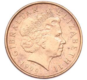 1 пенни 1999 года Гибралтар — Фото №2