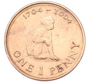 1 пенни 2004 года Гибралтар «»300 лет захвату Гибралтара»» — Фото №1