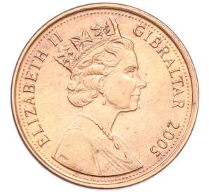 1 пенни 2005 года Гибралтар «Принятие Конституции 1969 года» — Фото №2