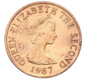 1 пенни 1987 года Джерси — Фото №2