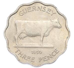 3 пенса 1959 года Гернси — Фото №1
