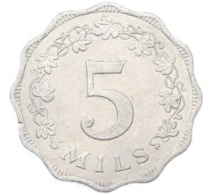 5 милс 1972 года Мальта — Фото №2