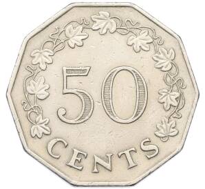 50 центов 1972 года Мальта — Фото №2