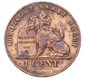 1 сантим 1907 года Бельгия — легенда на фламандском (DER BELGEN) — Фото №1