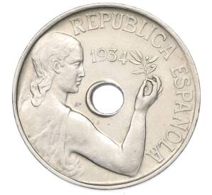 25 сентимо 1934 года Испания — Фото №1