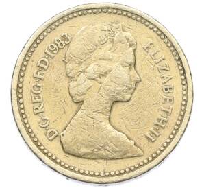 1 фунт 1983 года Великобритания — Фото №2