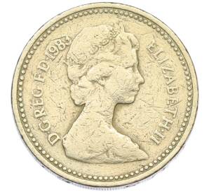 1 фунт 1983 года Великобритания — Фото №2