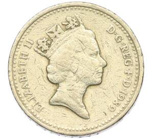 1 фунт 1989 года Великобритания — Фото №2