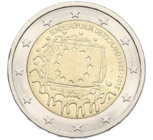 2 евро 2015 года J Германия «30 лет флагу Европейского союза» — Фото №1