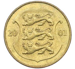 1 крона 2001 года Эстония — Фото №1