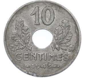 10 сантимов 1943 года Франция — Фото №1