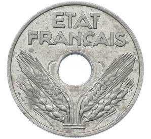 20 сантимов 1942 года Франция — Фото №2