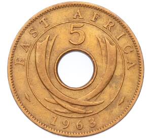 5 центов 1963 года Британская Восточная Африка — Фото №1