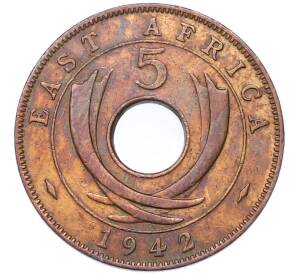 5 центов 1942 года Британская Восточная Африка — Фото №1
