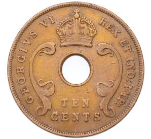 10 центов 1942 года Британская Восточная Африка — Фото №2