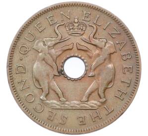 1 пенни 1957 года Родезия и Ньясаленд — Фото №2