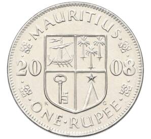 1 рупия 2008 года Маврикий — Фото №1