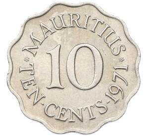 10 центов 1971 года Британский Маврикий — Фото №1