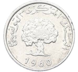 1 миллим 1960 года Тунис — Фото №1