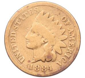 1 цент 1884 года США — Фото №1