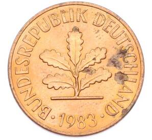 2 пфеннига 1983 года J Германия — Фото №1