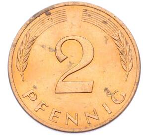 2 пфеннига 1983 года J Германия — Фото №2