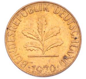 1 пфенниг 1970 года J Германия — Фото №1