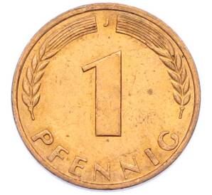 1 пфенниг 1970 года J Германия — Фото №2