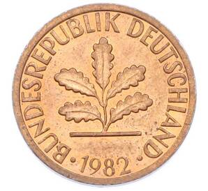1 пфенниг 1982 года F Германия — Фото №1