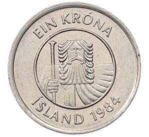 1 крона 1984 года Исландия — Фото №2