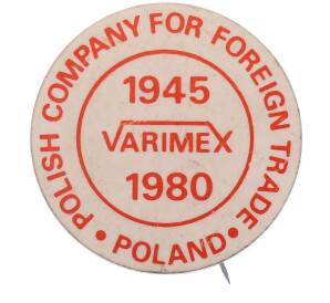 Значок 1980 года Польша «35 лет Varimex» — Фото №1