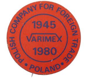 Значок 1980 года Польша «35 лет Varimex» — Фото №1