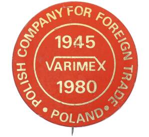 Значок 1980 года Польша «35 лет Varimex» — Фото №1