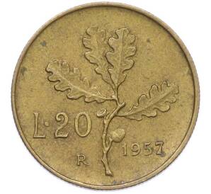 20 лир 1957 года Италия — Фото №1
