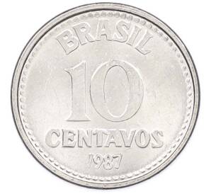 10 сентаво 1987 года Бразилия — Фото №1