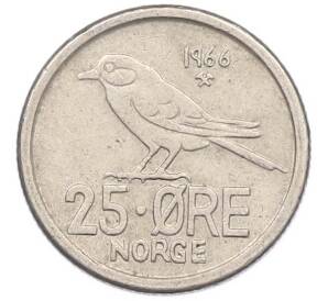 25 эре 1966 года Норвегия — Фото №1