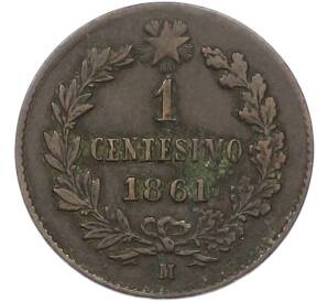 1 чентезимо 1861 года Италия — Фото №1
