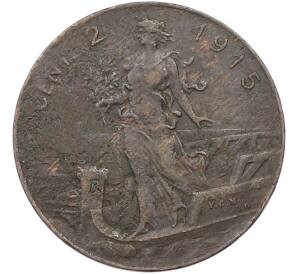 2 чентезимо 1915 года Италия — Фото №1
