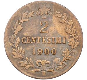 2 чентезимо 1900 года Италия — Фото №1
