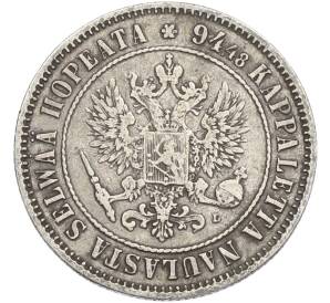 1 марка 1890 года Русская Финляндия — Фото №2