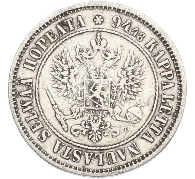 Монета 1 марка 1890 года Русская Финляндия (Артикул: M1-66464) — Фото №2