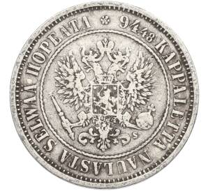 1 марка 1874 года Русская Финляндия — Фото №2