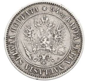1 марка 1890 года Русская Финляндия — Фото №2