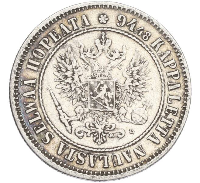 Монета 1 марка 1890 года Русская Финляндия (Артикул: M1-66489) — Фото №2