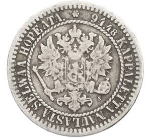 1 марка 1865 года Русская Финляндия — Фото №2