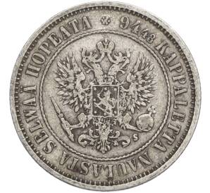 1 марка 1874 года Русская Финляндия — Фото №2