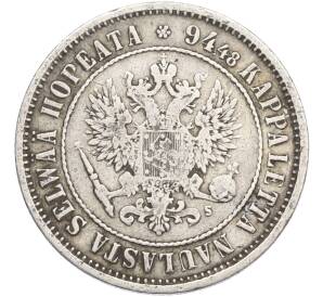 1 марка 1874 года Русская Финляндия — Фото №2