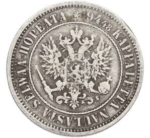 1 марка 1874 года Русская Финляндия — Фото №2