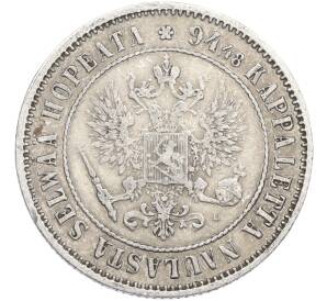 1 марка 1890 года Русская Финляндия — Фото №2